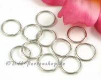 Binderinge � 14mm / 1,2mm silberfarben - 30 St�ck