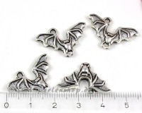 Anh�nger Fledermaus Metall antiksilber - 5 St�ck