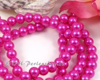 Glasperlen  8 mm Fuchsia - 25 St�ck