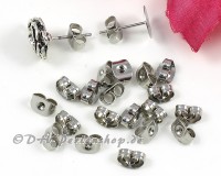 Metallkappen, Ohrringstopper, Edelstahl - 50 St�ck