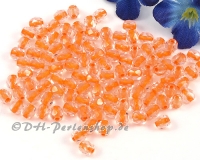 Glasschliffperlen  4mm Neon Lined Orange - 67 St�ck