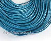 Lederband � 2mm T�rkis Meterware - 1 Meter