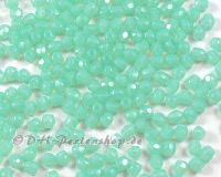 Glasschliffperlen  3mm Mint Green Opal - 100 St�ck