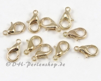 Karabiner Verschluss 12mm gold - 10 St�ck