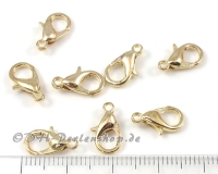 Karabiner Verschluss 12mm gold - 10 St�ck