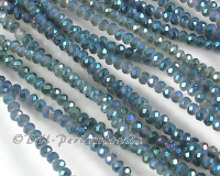 Facettierte Rondelle 2x3mm Green Matt AB - 1 Strang (ca.200)