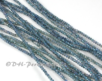 Facettierte Rondelle 2x3mm Green Matt AB - 1 Strang (ca.200)