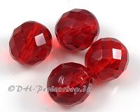Glasschliffperlen 12mm Rot Siam - 5 St�ck