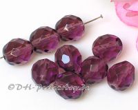 Glasschliffperlen 10mm Amethyst - 10 St�ck