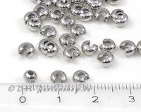 Kaschierperlen platinsilber - 50 St�ck