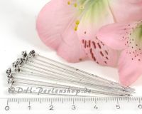 Designer- Kopfstifte 55mm antiksilber - 50 St�ck