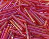 Stiftperlen 16mm transparent Red Rainbow - 15g