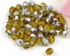 Glasschliffperlen  4mm Topaz half Silver - 100 St�ck