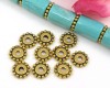 Metallspacer Rondell Antikgold 11mm - 25 St�ck