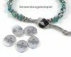 Verschlussknopf platinsilber z.B. f. Wickelarmb�nder - 1 St�ck