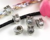 Modulperle Gro�lochperle Eule - 4 St�ck