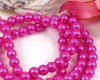 Glasperlen  8 mm Fuchsia - 25 St�ck