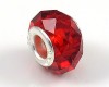 Modulperle facettiert Rot - 1 St�ck