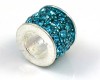 Modulperle mit Strass aqua - 1 St�ck