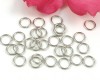 Binderinge �  5mm / 1mm platinsilber - 200 St�ck