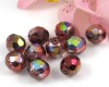 Glasschliffperlen  8mm Magic Red-Brown  - 15 St�ck
