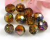 Glasschliffperlen  8mm Magic Orange-Gray - 15 St�ck