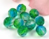 Glasschliffperlen  8mm Emerald-Aqua - 10 St�ck
