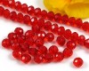 Facettierte Rondelle 6x8 mm Siamrot - 25 St�ck
