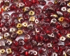 SuperDuo Beads RUBY CAPRI GOLD - 11g