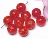 Crack Glasperlen Rundperlen 10mm Orange-Rot -30 St�ck