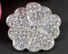 Strass-Abstandshalter, Spacer Bar, Crystal, 4 L�cher - 1 St�ck