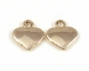 Metallanh�nger Herz High Quality Gold Plating - 5 St�ck