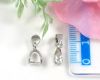 Anh�ngerschlaufen, Klemmb�gel platin-silber - 5 St�ck