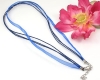 Organza-B�ndchencollier Blau
