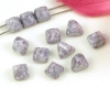 2-hole Pyramid Beads  6x6mm Alabaster Teracota - 18 St�ck