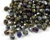 Glasschliffperlen  3mm Jet Brown Iris - 100 St�ck