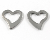 Metallherzen Verbinder Edelstahl 15 mm - 4 St�ck