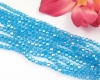 Facettierte Kristallperlen rund 4mm Aqua AB - 1 Strang