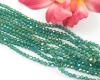 Facettierte Kristallperlen rund 4mm Emerald AB - 1 Strang