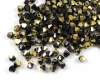 Bicones 3mm Jet Brass - 50 St�ck