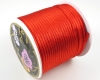 Satinkordel, Flechtkordel 2mm Rot- 4,5 Meter