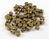 Diabolo Beads 4 x 6 mm Jet Dorado - 50 St�ck