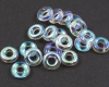 Glas-Ringe 10 mm Crystal AB - 20 St�ck