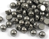 2-hole Cabochon 6mm Jet Full Chrome - 22 St�ck