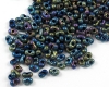 Peanut Beads 2 x 4 mm Jet Blue Star  - 10g