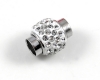 Magnetverschluss � 7mm mit Strass - 1 St�ck