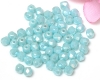 Glasschliffperlen  4mm Aqua opak Shimmer - 100 St�ck