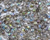 Glasschliffperlen  4mm Crystal Graphite Rainbow - 100 St�ck