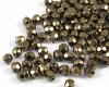 Glasschliffperlen  4mm Jet Bronze metallic - 100 St�ck
