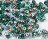 SuperDuo Beads  EMERALD VITRAIL - 10g